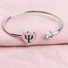 PENQI Psychology Jewelry Psychologist Gift Psychology Student Gift Psi Symbol Bracelet Psychiatry Gift School Psychologist Gift (psychology symbol bracelet)
