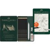 FABER-CASTELL Pitt Graphite 115220 Pencils Set Matte 11-Piece with Paper