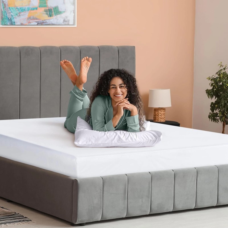Hygea Natural Queen size Mattress Cover, Bed Bug Proof &