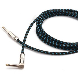 Guitar Shield, SL-Shaped, Length 3.9 ft (1 m), 2.9 ft (1 m), Guitar Cable, 2.5 inches (6.35 mm), S-L Type Plug, Guitar Base, Shield Cable, 0.26 inches (6.5 mm), Durable Nylon Braid, Hard to