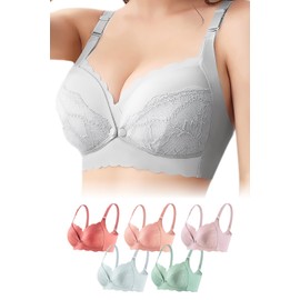 Lino Ulu Nursing Bra x Wind-open x Wireless, Born from Mom's Voice, Comfortable to Wear Even After Breastfeeding, 4 Rows, 4 Row Hooks, Wide Hooks, Nursing Bra, Large Size, Maternity Bra, Sag