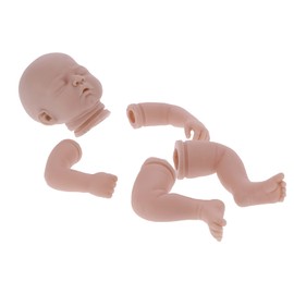 HURRISE Reborn Doll Kits, Unpainted Reborn Doll Unpainted Unfinished Reborn Doll Parts Reborn Baby Doll Kits Simulated for Baby Doll Parts Mold Accessories Kid Toy