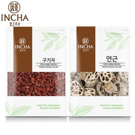 Incha 국내산 건조 말린 구기자  연근 차 30회분 세트 600g Domestic Dried Goji Berry Lotus Root Tea 30 Servings Set 600g