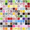 1200 Pcs 4 x 4 Inches Cotton Fabric Bundle Floral