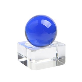 Ximimark 1 Pcs 30mm Asian Rare Natural Obsidian Sphere with Stand Large Crystal Ball Healing Stone in Lake Blue