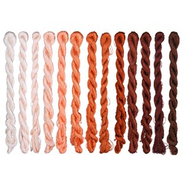 MINGGUXIUYI Natural 100% Silk Thread Handmade Embroidery Thread Floss 1430 Metres 13 Colors(30)