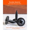 Gorffy Tapping Screws, 360 Pieces Black Screws, Self-Tapping Screws with