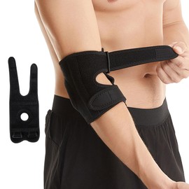 Grosion Elbow Support for Men and Women,Elbow Brace,Adjustable Elbow Splint,Tennis Elbow Support Brace For Men Women Left Right Arm（Black）