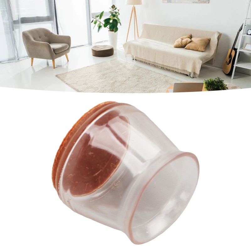 36pcs Silicone Chair Leg Cover Elastic Soft Transparent Chair Feet