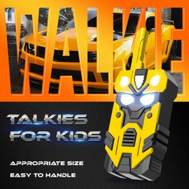 Hornet Transform Toys Walkie Talkies for Kids,2 Pack Robots Toys Birthday Gifts for 3 4 5 6 7 8 9 10 Year Old,2500 FT Talk Range,Eyes with Cool Lighting Effects,OutdoorsToys Toddlers Camping Tools
