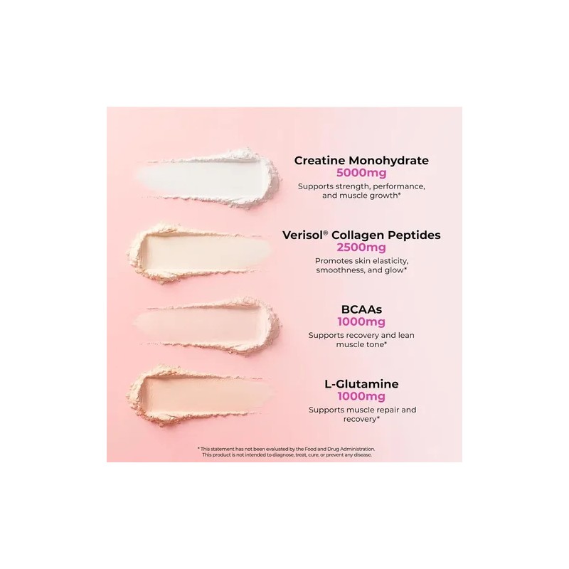 Pack 2 Bold Buns Creatine For Women Supplement With Collagen
