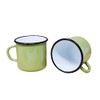 Madacha 2 x 250ml Metal Enamel Mugs Lime Green