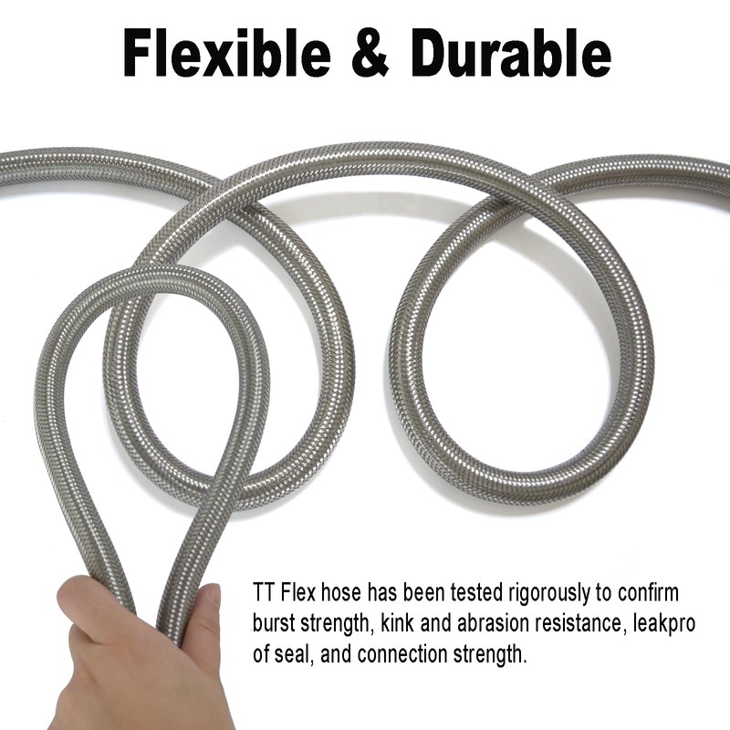 TTFLEX Dishwasher Installation Kit, 10 FT Stainless Steel Braided Hose