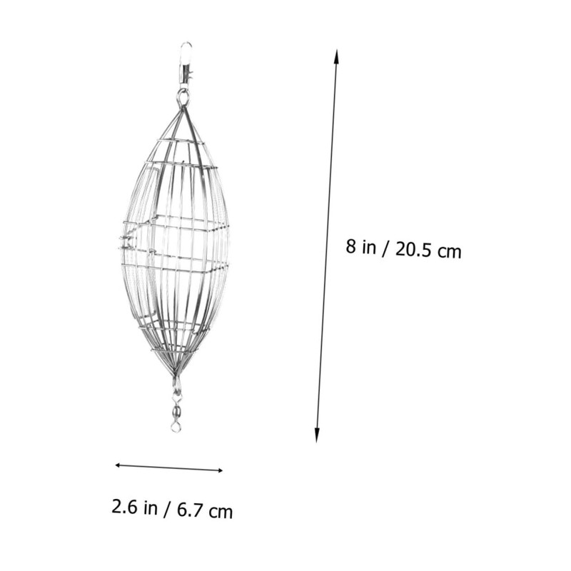 Kisangel Fishing Bait Trap Cage Lure Cage for Fishing Stainless