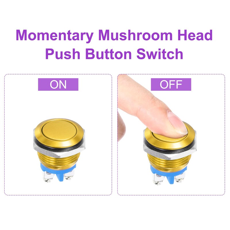 DMiotech 2 Pcs 19mm / 3/4" Push Button Switch, IP66