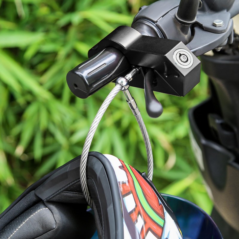 Windance Heavy Duty Solid Handlebar Lock + Helmet Combo Lock