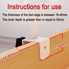 CUEYU Adjustable Bed Rail for Elderly Bedside Standing Assist, clip-on