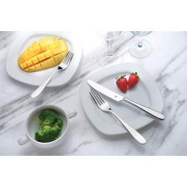 DANIALLI 20 Piece Silverware Set For 4, 18 10 Stainless Steel Silverware Set, Modern Fidenza Flatware Set, Include Knife/Fork/Spoon & Long Teaspoon/Salad Fork Mirror-Polished Dishwasher Safe Cutlery