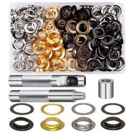 Wolfride Double Sided Eyelets, 0.4 inch (10 mm), Quality Leather Craft, Brass, 4 Colors, 100 Pairs Snap Buttons, Leather, For Clothes, Bags, Shoe Hats, Advertising Industry, DIY Supplies, Etc