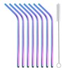 Glamified, Needs 4 x Reusable Colourful Drinking Bent Metal Straw