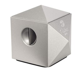 Colibri Quasar Premium 2-in-1 Desk Cutter - Ergonomic Dual V-Cut and Straight Cut, Spring-Loaded Stainless Steel Blade, Ideal for 60+ Ring Gauge Cigars - Gift for Cigar Enthusiasts (Metallic Silver)