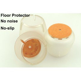 Maydahui 16PCS Round Chair Leg Caps Floors Protector Silicone Furniture Table Feet Covers Felt Slider Glide Pads Fit Round Leg Diameter 1-1/2 to 1-2/3 inch(37-42 mm)