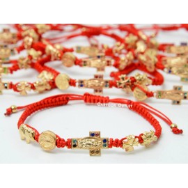Unbranded 12 Gold Cross Guadalupe Bracelets Favors Communion Pulseras Recuerdos Bautizo