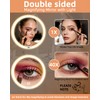 Travel Magnifying Makeup Mirror with Lights, Dual Sided 1X/40X, Foldable