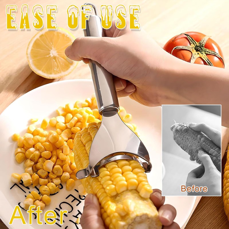Gzcnsel Stainless Steel Corn Peeler, ​Magic Corn Cob Stripper Tool