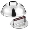 HULISEN Heavy-Duty Burger Press & Melting Dome Set, 8.5 Inch