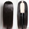 Glowig U Part Human Hair Wig Straight for Women Brazilian