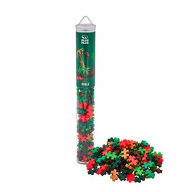 Plus-Plus Ingenious Construction Toy, Jungle, Creative Building Blocks Tube, 100 Pieces, Multi-Colour, Mini 300.4266
