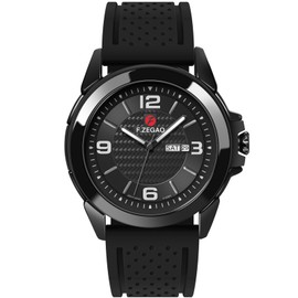 F.ZEGAO Waterproof Watch for Swimming, Military Watches for Men, Outdoor Analog Watch Men with Calendar Black