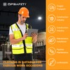 DPSAFETY Reflective Safety Vest With Back Plan Pocket, High Visibility