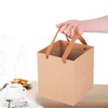 7.8inch Square Brown Kraft Paper Bags Flowers Gift Bags with