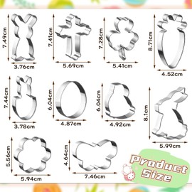 Augshy 10 Bunny Head Cookie Cutters Easter Cookie Cutters Rabbit Chick Egg Cookie Cutters