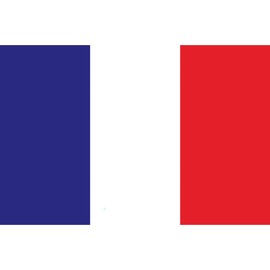 mrdeco Metall Schild 12x18cm gewölbt Frankreichs Flag of France Schild