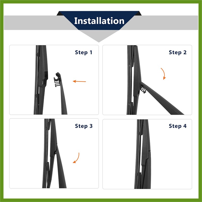 HOPESPANNER Car Rear Windshield Wiper Blade Arm Set for Jeep