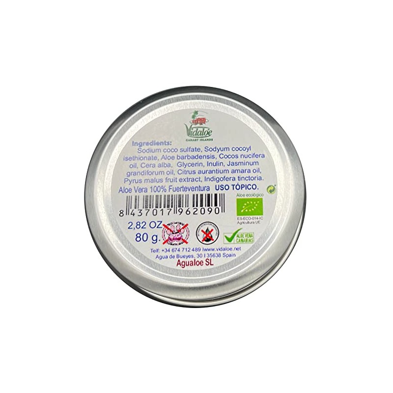 Vidaloe Solid Shampoo with Aloe Vera 80 g (Jasmine)