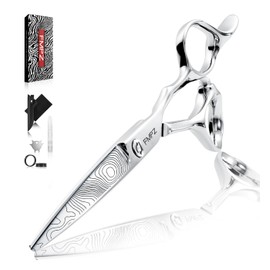 FMPZ Professional Hair Cutting Shears - 5.5" Japanese SUS 440C & Cobalt Stainless Steel - Professionally Hand Sharpened - Adjustable Tension Screw Included