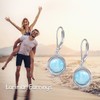 POPLYKE Larimar Dangle Earrings Sterling Silver Leverback Earrings