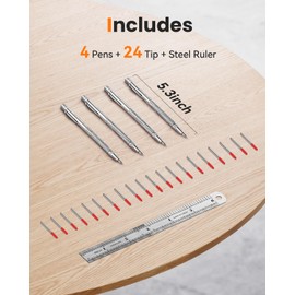 Tungsten Carbide Scriber, Knurled Aluminum Handle, 4-Pack with Bonus Marking Tips and Steel Ruler, Ideal for Detailed Crafting and Carving
