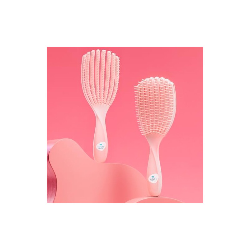 Nature Spell FlexiFlow Detangling Hair Brush, Flexible Strands for Gentle