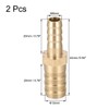 sourcing map Brass Reducer Barb Hose Connector Adapter 12 mm