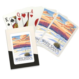 Lantern Press White Sands National Park, New Mexico, Sunset Scene (52 Playing Cards, Poker Size Card Deck with Jokers)