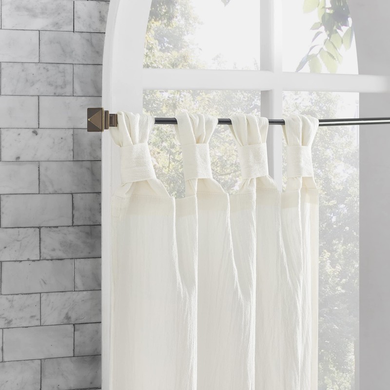 Archaeo Washed Cotton Small Window Twist Tab Cafe Curtains, 52"