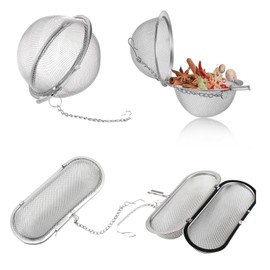 XineYuor Spice Strainer, Pack of 4 Spice Strainer for Cooking, Cooking for Cooking, Spice Ball, Tea Infuser, Spice Bag, Large Spice Bag, Spice Bag, Stainless Steel Tea Strainer, Tea Strainer for Loose