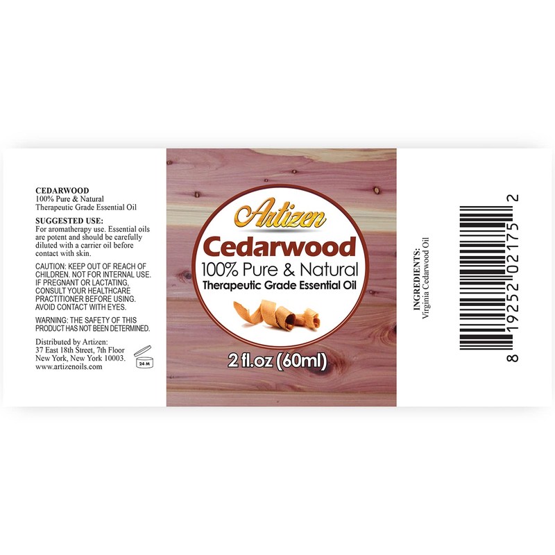 Artizen 2oz Oils - Cedarwood Essential Oil - 2 Fluid