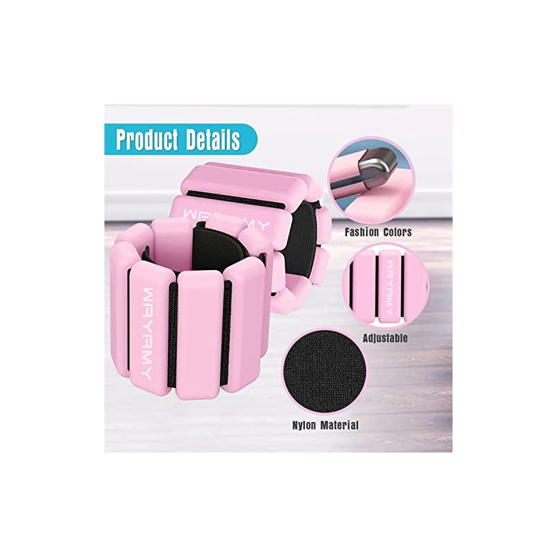 WAYAMY - Pesas de Tobillo Ajustables para Fitness, Totalmente Ajustable