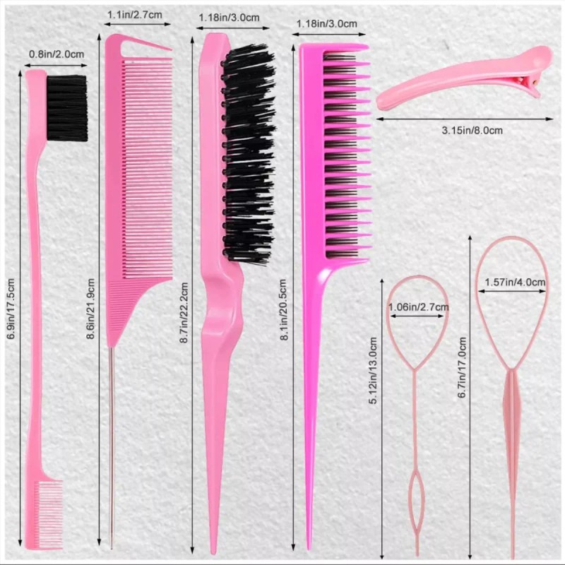 Universo en Linea Kit Cepillos Y Peines Peinado Cabello Pinza